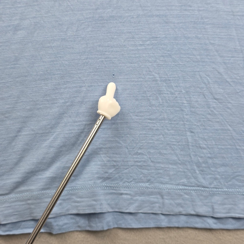 Hugo Boss Mens Light Blue Slub Knit Polo Shirt Regular Fit Short Sleeve Size L - Picture 3 of 8